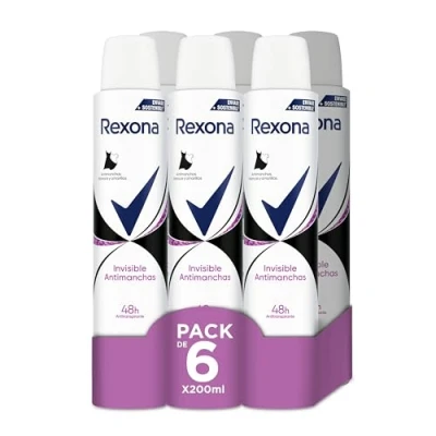 Abbildung von 6x REXONA Deospray Women Invisible on black + white clothes (Antimanchas) 200ml
