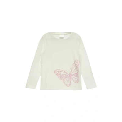 Abbildung von s.Oliver MET Glitter Langarmshirt für Kinder, Größe: 92/98, Ecru