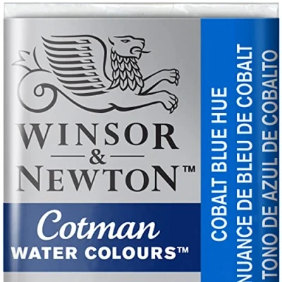 Abbildung von Winsor &amp; Newton 0301179 Cotman Aquarellfarbe mit guter Transparenz, hervorragender Tönungsstärke und guten Maleigenschaften, Wasserfarbe im 1/2 Napf Cobaltblau