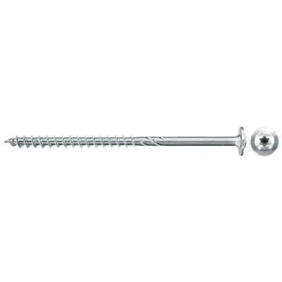 Abbildung von fischer PowerFast II Spanplattenschraube 5,0 x 100, Tellerkopf mit Innenstern TX25, Teilgewinde, Schraube für Holzverarbeitung, reduziert Einschraubwiderstand &amp; Einschraubzeit, gvz, 100 Stück