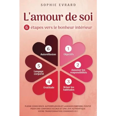 Abbildung von L&#039;amour de soi 6 étapes vers le bonheur intérieur: Pleine conscience, autoréflexion et langage corporel positif pour une confiance accrue joie authentique