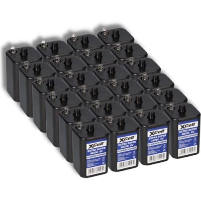 Abbildung von 24x 6V 4R25 Batterie 9500mAh Blockbatterie Baustellenleuchte Blinklampen Handlampen Laternenbatterie AKKUman Set (24er)