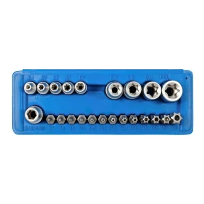Abbildung von SW Stahl 04186L Steckschlüsseleinsatz Set 23 Chrom Vanadium 3/8, 1/4