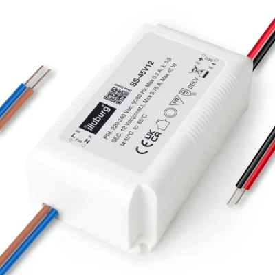 Abbildung von illuburg LED Trafo 12V 45W Flackerfrei für Strip G4 GU5,3 Netzteil Treiber Transformator Driver
