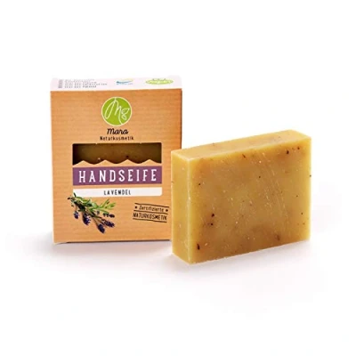 Abbildung von Mara Handseife Lavendel, Naturkosmetik, vegan, Bio Naturseife, handgemacht, Körperpflege, 1x90g