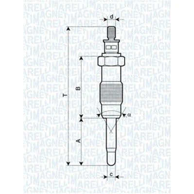 Abbildung von Glühkerze MAGNETI MARELLI 062500300304