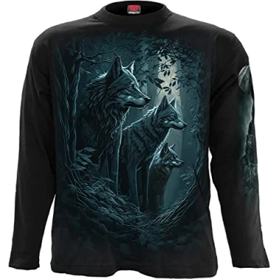 Abbildung von Spiral Forest Guardians Männer Langarmshirt schwarz M