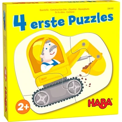 Abbildung von Haba Puzzle 4 erste Puzzles Baustelle, Puzzleteile