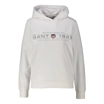 Abbildung von GANT Shield Hoodie Sweatshirt, Damen, Größe: Large, White