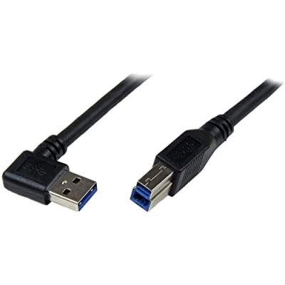 Abbildung von StarTech.com 1m USB 3.0 SuperSpeed Kabel A auf B rechts gewinkelt Schwarz USB3.0 Anschlusskabel Stecker/Stecker