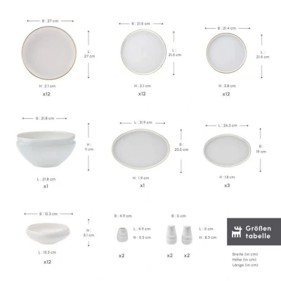 Abbildung von Karaca Geschirr Set Streamline New Sunset Gold Geschirrset, 59 Teilig, Generation Bone