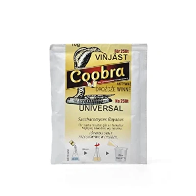 Abbildung von Aktive Weinhefe COOBRA UNIVERSAL 10g pro 25 30L Vergärung von Hausweinen aller Art Pulver Trockenhefe