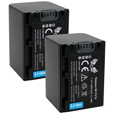 Abbildung von 2X SK Akku Sony NP FV70 1680mAh für DCR SX63 SX85 HDR CX900 PJ740 PJ810 VG900 /// FV50 FV100 FV120