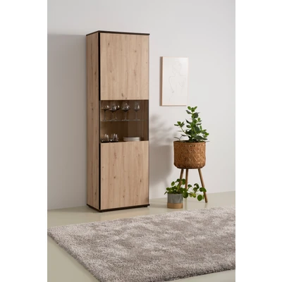 Abbildung von HELA Vitrine &quot;Ariana&quot;, mit angeschrägten Griffmulden, Höhe 195 cm