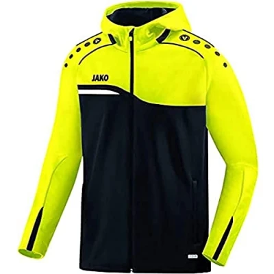 Abbildung von JAKO Kinder Kapuzenjacke Competition 2.0, schwarz/neongelb, 128, 6818