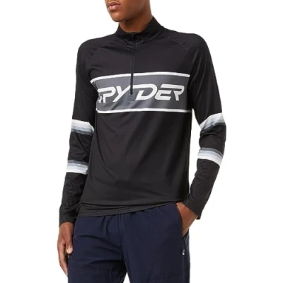 Abbildung von Spyder Skirolli Premier ZIP Tneck Langarmshirt, Herren, Größe: XXL, Schwarz