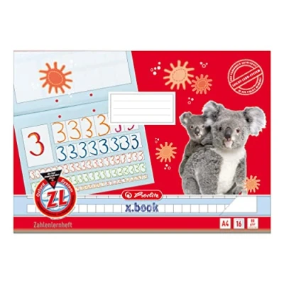 Abbildung von 10 x Herlitz Zahlenlernheft A4 quer Lineatur ZL 16 Blatt