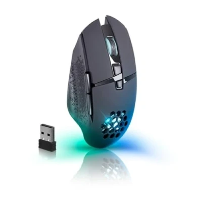 Abbildung von Defender Glory GM 514 Gaming Maus Kabellos Wireless Ergonimische 2 Seitentasten 3200 DPI Lange Akkulaufzeit, RGB Beleuchtung, 5 programmierbare Tasten, Funk für PC, Laptop PC/Mac