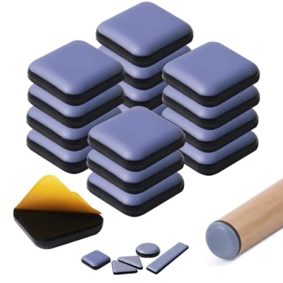Abbildung von Teflongleiter Selbstklebend Profi Möbelgleiter/Teppichgleiter PTFE Rund&amp;Quadratisch (16, Quadrat,25 * 25mm)