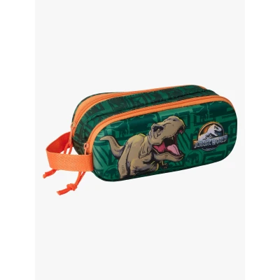 Abbildung von Safta JURASSIC WORLD 3D Doppelmäppchen für Kinder, ideal Kinder im Schulalter, bequem und vielseitig, Qualität Widerstandsfähigkeit, 21 x 6 8 cm, Dunkelgrün, M, Casual