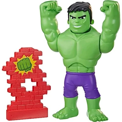 Abbildung von SPIDEY AND HIS AMAZING FRIENDS Hasbro Marvel Schmetter Power Hulk Vorschulspielzeug, 25 cm große Action Figur, ab 3 Jahren, Multi, F5067