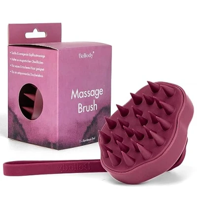 Abbildung von Bellody Hoofdhuid Massageborstel Bordeaux Red