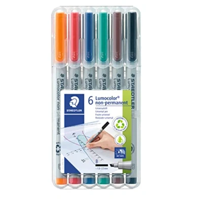Abbildung von Staedtler Folienstift Lumocolor B nonpermanent 6St