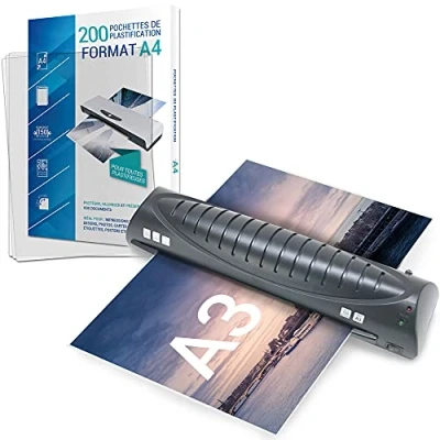 Abbildung von Texet A78211 2X21V Pro Laminiergerät mit 200 Blatt DIN A4 schwarz