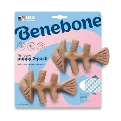 Abbildung von Benebone Fishbone Puppy 2 Pack Mini 12cm (81005421033)