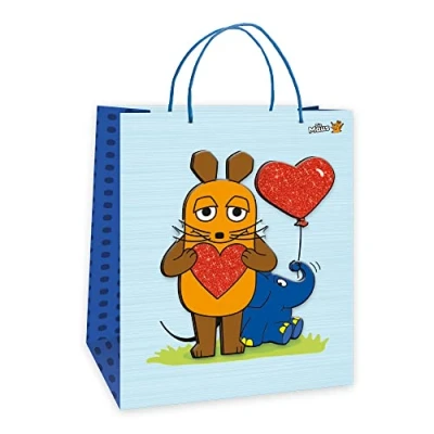Abbildung von Trötsch Die Maus und Elefant Geschenktasche groß: Tragetasche Papiertüte Geschenktüte Henkeltasche 3D