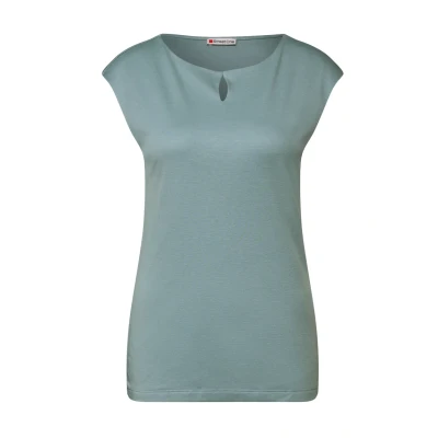 Abbildung von STREET ONE Damen 3227152 Shirt mit Cut Out, Arona Blue, 42