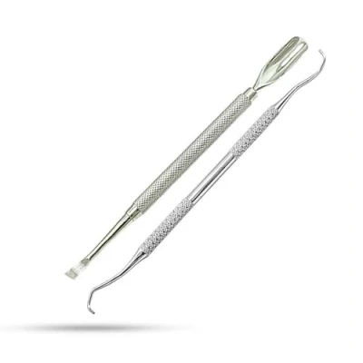 Abbildung von SMI Nagelhautschieber Nagelhautentferner Eckenheber Nagelheber Profi Fußpflege Instrumente, 2 tlg., doppelseitig