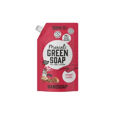 Abbildung von Marcels Green Soap Handseife Argan &amp; Oudh 500ml Nachfüllbeutel