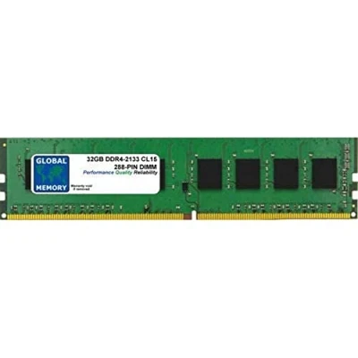 Abbildung von Global Memory 32GB DDR4 2133MHz PC4 17000 288 Pin DIMM Speicher RAM für PC Desktops/Motherboards