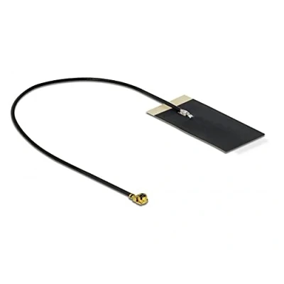 Abbildung von DELOCK WLAN 802.11 ac/ax/a/h/b/g/n Antenne MHF® I Stecker 2,7 3,0 dBi 1.13 15 cm FPC intern Klebemontage
