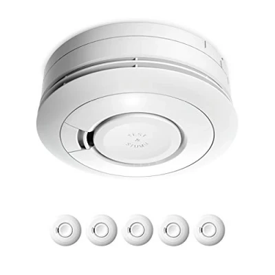 Abbildung von Ei Electronics Ei650 Rauchwarnmelder, Rauchmelder im 5er Set, Stand Alone Gerät mit Batterie für 10 Jahre, Testsieger Stiftung Warentest, weiß