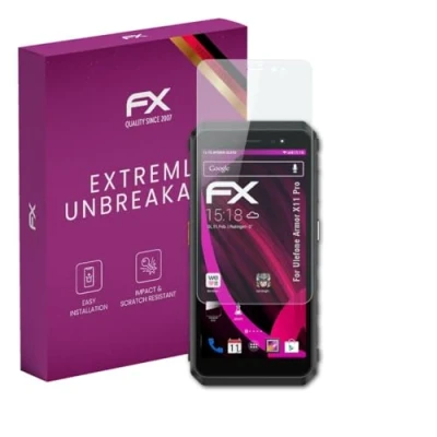 Abbildung von atFoliX Glasfolie kompatibel mit Ulefone Armor X11 Pro Panzerfolie, 9H Hybrid Glass FX Schutzpanzer Folie