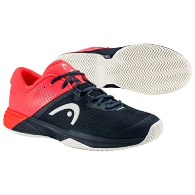Abbildung von Head Revolt EVO 2.0 CLAY Tennisschuh für Sandplätze, Herren, Größe: 45, Blueberry/fiery coral Kunststoff/textil