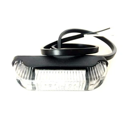 Abbildung von Weiß LED Umrissleuchte, Begrenzungsleuchte 80x18x23mm mit Kabel für LKW, Anhänger, Trailer …