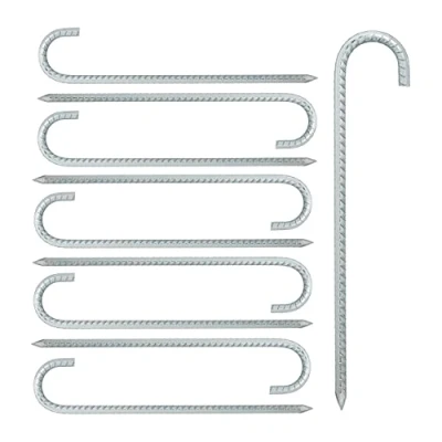 Abbildung von Relaxdays Bodenanker 10er Set, XL Zeltheringe, extra lang, stabile Erdanker Camping, Zeltzubehör, Stahl, 39 cm, Silber