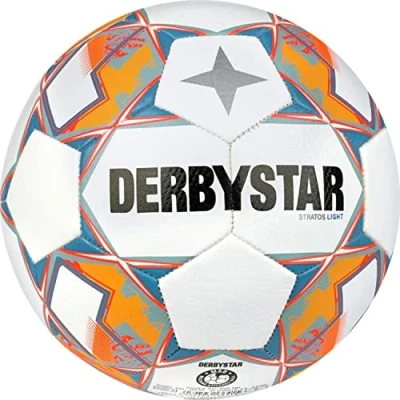 Abbildung von Derbystar Unisex Jugend Stratos Light v23 Fußball, weiß grün, 4