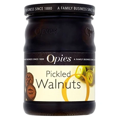 Abbildung von Opies Pickled Walnuts in Malt Vinegar 390g Premium Qualität