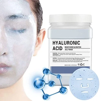 Abbildung von POZTL Gelee Maskenpulver für Gesichtsbehandlungen, feuchtigkeitsspendende Gesichtsmaske mit Hyaluronsäure, professionelles Peel Off Hydro Gesichtsmaskenpulver zur Bekämpfung feiner Linien