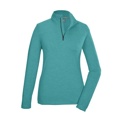 Abbildung von killtec Damen Funktionsshirt/Langarmshirt mit Stehkragen und Reißverschluss KSW 97 WMN LS SHRT, Aqua, 38, 40876 000