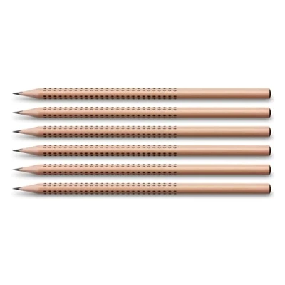 Abbildung von FABER CASTELL 205273 Bleistifte Set Grip, Härtegrad HB, 6 Holzstifte natur