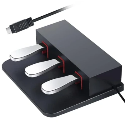 Abbildung von ATNEDCVH 3 Pedal für Digital Tastatur Piano, Pedaleinheit kompatibel Yamaha P125, P121, P515, P128, DGX670 E Piano.