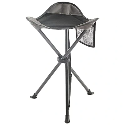Abbildung von EVER ADVANCED Klapphocker Faltbar Dreibeinhocker Ultraleicht, Campinghocker 53.3cm Hoch 102KG Belastbar mit Seitentasche, Tragbarer Angelhocker Klappbar für Camping Jagd Wandern Angeln, Schwarz