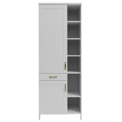 Abbildung von Home affaire Hochschrank &quot;Alba&quot;, (1 St.), Breite 75 cm, Kiefer massiv, 6 offene Fächer
