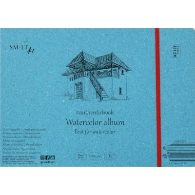 Abbildung von SMLT 5AB 12ST Authentic line 245x176 mm genähtes Aquarellblock authenticbook, 280 gsm weiß Aquarellpapier, 12 Blatt