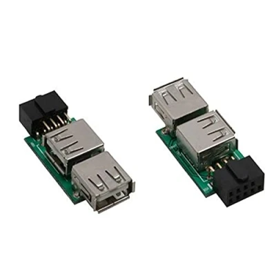 Abbildung von InLine 33440I USB 2.0 Adapter, 2x Buchse A auf Pfostenanschluss